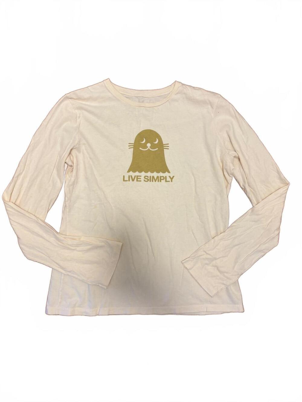 VTG Patagonia Water Girl Women’s Live Simply Long Sleeve Tee Size Medium